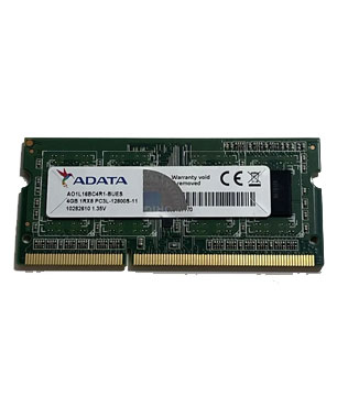 ADATA 4GB DDR3 1600MHz (AO1L16BC4R1-BUES) Laptop RAM (Pre-owned)