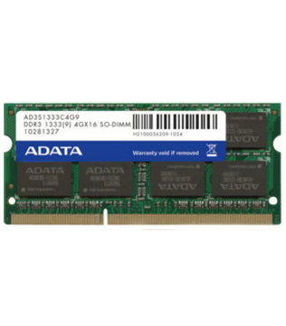 ADATA Premier 4GB DDR3 1333MHz (AD3S1333C4G9-R) Laptop RAM (Pre-owned)
