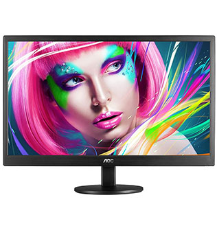 AOC 22 Inch (E2270SWHN) LED Monitor (Black) (Dead Pixels) (Pre-owned)