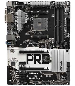 ASRock AB350 Pro4 Motherboard (Pre-owned)
