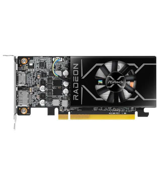 ASRock AMD Radeon RX 6400 Low Profile 4GB GDDR6 (RX6400 LP 4G) Graphics Card (Pre-owned)