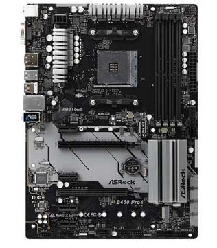 ASRock B450 Pro4 R1.0 Motherboard (Pre-owned)