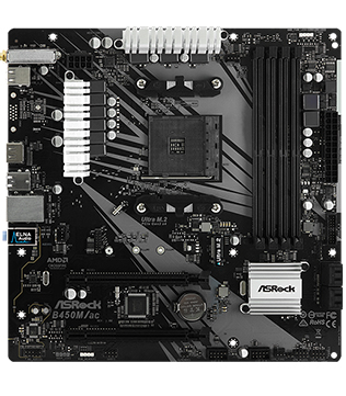 ASRock B450M/ac Motherboard (Pre-owned)