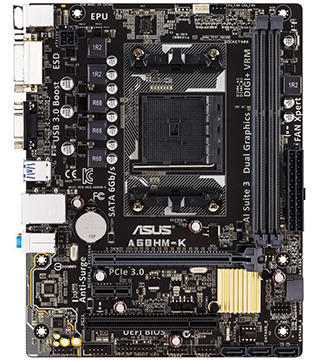 ASUS A68HM-K FM2+ Motherboard (Without I/O Shield) (Pre-owned)