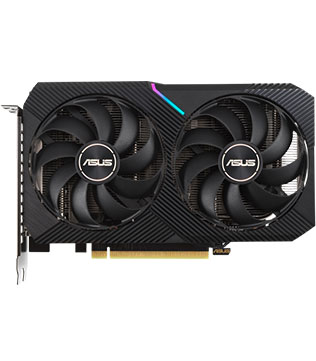ASUS DUAL GeForce RTX 3060 Ti V2 MINI OC Edition, 8GB, GDDR6, DisplayPort 1.4a, 256-bit (DUAL-RTX3060TI-O8G-MINI-V2) LHR Graphics Card (Pre-owned)