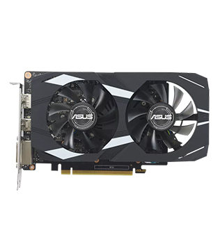 ASUS Dual GeForce GTX 1650 OC Edition 4GB GDDR6 EVO (DUAL-GTX1650-O4GD6-P-EVO) Graphics Card (Pre-owned)