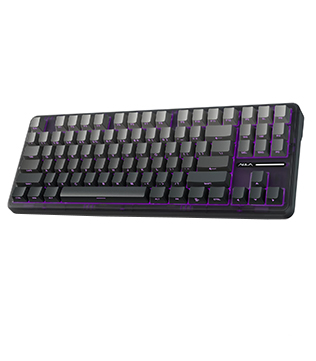 AULA F87 Wireless 75% RGB Mechanical Gaming Keyboard (Only Bluetooth) (Gradient Gray, Space Crystal Switch) (Pre-owned)