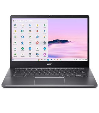 Acer Chromebook Plus 514, 14 Inches, Intel Core i3-N305 CPU @ 1.80GHz, 8 GB RAM, 256 GB NVME SSD, Intel® UHD Graphics, Steel Gray Laptop (Pre-owned)