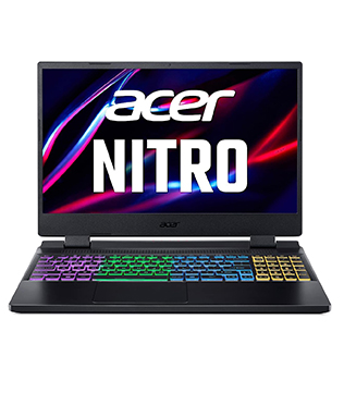 ACER Nitro AN515-58-74GG, 15.6 Inches, 12th Gen Intel(R) Core(TM) i7-12650H 2.70 GHz, 16 GB RAM, 512 GB NVME SSD, NVIDIA GeForce RTX 4050, Obsidian Black Gaming Laptop (Minor Wear & Tear On Display) (Pre-owned)