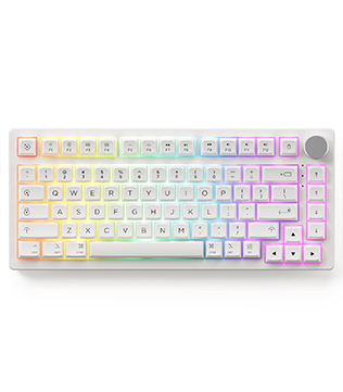 Akko Keyboard (PC75B) Plus Air Wireless Keyboard (White) (Open Box)