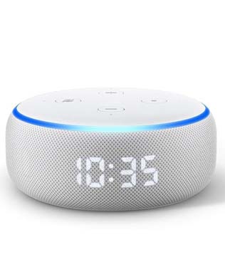 Amazon Echo Dot (3rd Gen) With Clock (White) (Pre-owned)