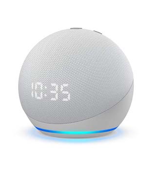 Amazon Echo Dot (4th Gen 2020 Release) With Clock (White) (Pre-owned)