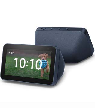 Amazon Echo Show 5 Blue (1st Gen, 2019 Release) Smart Speaker & Display with Alexa (5.5 inch screen, 1MP camera) (Pre-owned)