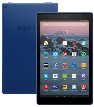 Amazon Fire HD 10 (7th Generation) 10.1 inch 64 GB, Wi-Fi Only Tablet with Alexa (Marine Blue) (Pre-owned)