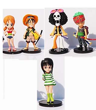 Anime One Piece Mini Action Figures (5pcs/set) (Pre-owned)