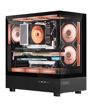 Gaming Desktop PC Mid Tower With AMD Ryzen 7 7700X, 32GB DDR5 RAM, RTX 4070 GPU 12GB