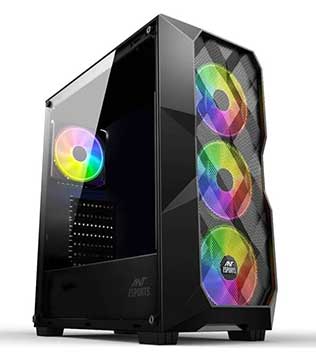 Gaming Desktop PC (Pre-owned) Mid Tower with Ryzen 5 5500, 16GB DDR4 RAM, GTX 1660 SUPER GPU 6GB, 512GB SSD