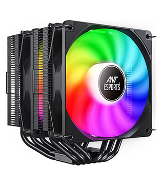 Ant Esports ICE C621 Dual Fans ARGB CPU Tower Cooler (Black) (Pre-owned)