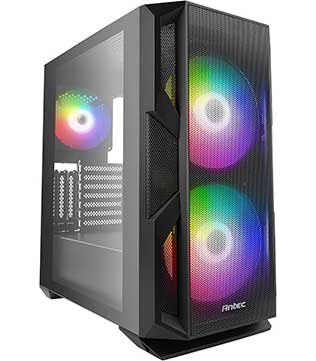 Gaming Desktop PC (Pre-owned) Mid Tower With AMD Ryzen 7 5700X, 16GB DDR4 RAM, RTX 3060 Ti GPU 8GB, 512GB NVMe SSD, 500GB SATA SSD