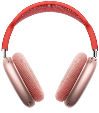 Apple AirPods Max Pink With Red headband Wireless Over-Ear Headphones (Pre-owned)