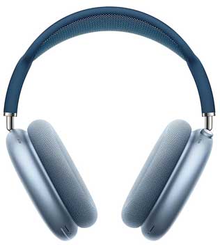 Apple AirPods Max Sky Blue With Blue headband Wireless Over-Ear Headphone (Find My Device Not Working) (Pre-owned)