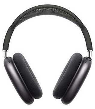 Apple AirPods Max Space Gray With Black Headband Wireless Over-Ear Headphones (Minor Dent) (Pre-owned)