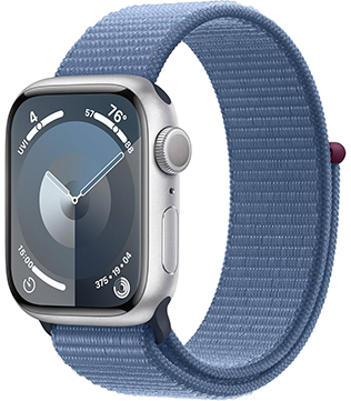 Apple Watch SE (2nd Gen) GPS, 44mm Silver Aluminum Case With Winter Blue Sport Loop Smart Watch (Pre-owned)