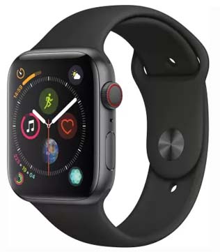 Apple Watch Series 4 (GPS & Cellular, 44mm) Space Gray Aluminum Case With Black Sport Band Smart Watch (Minor Scratches) (Pre-owned)