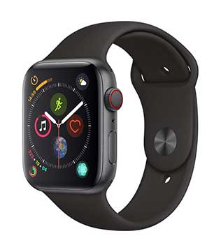 Apple Watch Series 4 (GPS & Cellular, 44mm) Space Gray Aluminum Case With Black Sport Band Smart Watch (Minor Wear and Tear) (Pre-owned)