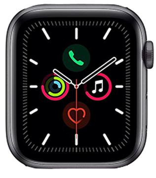 Apple Watch Series 5 (GPS & Cellular, 44mm) Space Gray Aluminum Case (Without Strap) (Pre-owned)