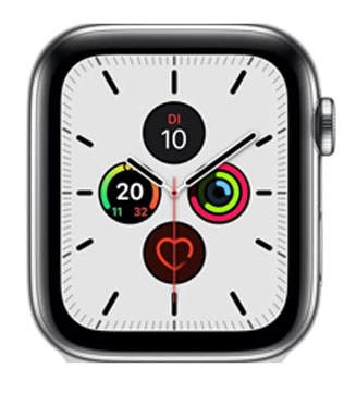 Apple Watch Series 5 (GPS & Cellular, 44mm) Silver Stainless Steel & Ceramic Case (Without Strap) (Pre-owned)