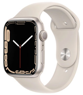 Apple Watch Series 7 (GPS, 45mm) Starlight Aluminium Case With Nike Sport Band (Pre-owned)