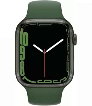 Apple Watch Series 7 (GPS & Cellular, 45mm) Green Aluminum Case with Clover Sport Band (Pre-owned)