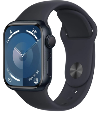 Apple Watch Series 9 (GPS 41mm) Midnight Aluminum Case With Midnight Sport Band (Pre-owned)