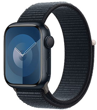 Apple Watch Series 9 (GPS 41mm) Midnight Aluminum Case With Midnight Sport Loop (Open Box)