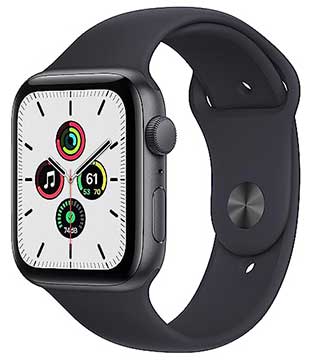 Apple Watch SE (GPS, 40mm) Space Gray Aluminum Case With Black Sport Band (Pre-owned)