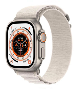 Apple Watch Ultra (GPS + Cellular, 49mm) Titanium Case Starlight Alpine Loop (Pre-owned)