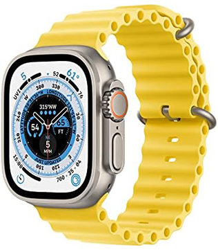 Apple Watch Ultra (GPS + Cellular, 49mm) Titanium Case Yellow Ocean Band (Pre-owned)
