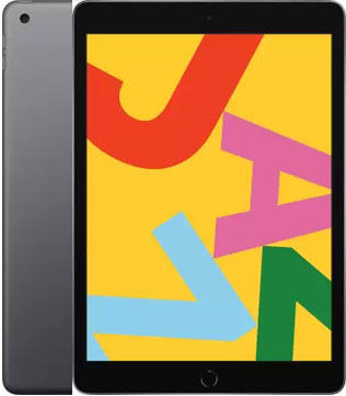 Apple iPad (7th Gen) (A2197) 128 GB ROM 10.2 inch with Wi-Fi Only (Space Grey) (Pre-owned)