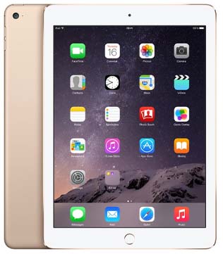 Apple iPad Air (2nd Gen) (A1566) 64 GB ROM 9.7 inch with Wi-Fi Only (Gold) (Pre-owned)
