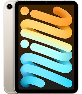 Apple iPad Mini (6th Gen) (A2567) 64 GB ROM 8.3 Inch with Wi-Fi Only (Starlight) (Pre-owned)