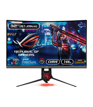 Asus ROG Strix 32 Inch (XG32VQ) Curved LCD Monitor (Black) (Pre-owned)