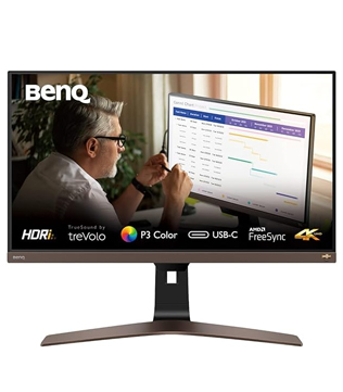 BenQ 28 Inch EW2880U 4K IPS HDR Bezel-Less Monitor with Remote (Black) (Pre-owned)
