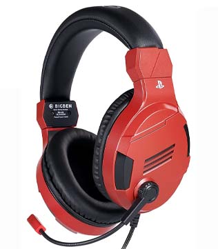 Bigben Red Stereo Gaming Headset (PS5, PS4, Xbox Series, Xbox One, Nintendo Switch, PC) (Pre-owned)