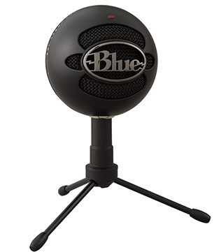 Blue Snowball iCE Plug n Play Adjustable Desktop Stand USB Microphone for Gaming, Recording, Streaming (Black) (Pre-owned)