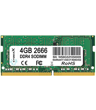 CYBERX 4GB DDR4. 2666Mhz Laptop RAM (Pre-owned)