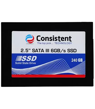 Consistent 240GB 2.5Inch SATA Internal Solid State Drive (Pre-owned)