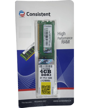 Consistent 4GB DDR3 1600MHz Desktop RAM (Pre-owned)