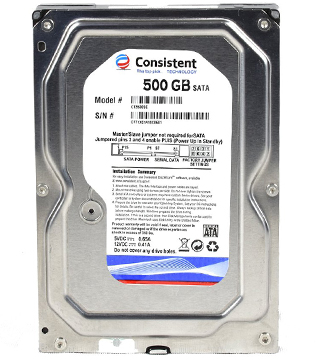 Consistent 500GB 3.5inch Internal Hard Disk Drive (Pre-owned)