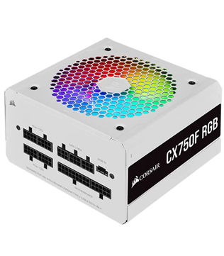 Corsair CX750F RGB 80 Plus Bronze Power Supply (White) (Pre-owned)